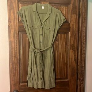 Old Navy Hunter green button down dress